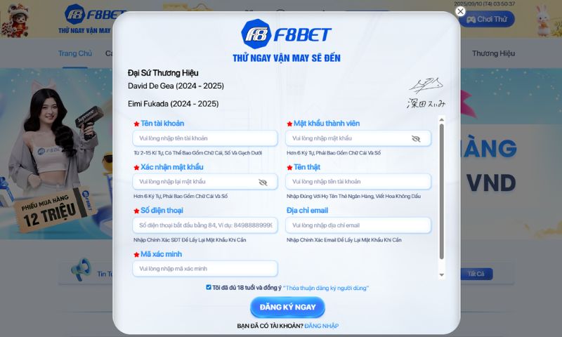 Hướng dẫn đăng ký F8BET cụ thể Hướng dẫn đăng ký F8BET cụ thể